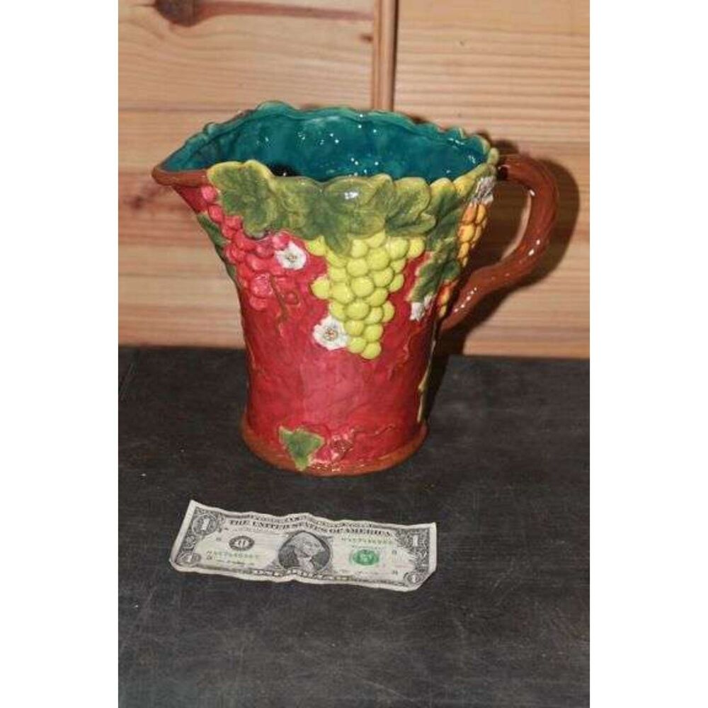 Susan Winget Pitcher with 3D Grapes.